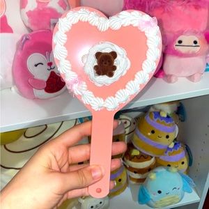 Babypink decoden handheld heart mirror